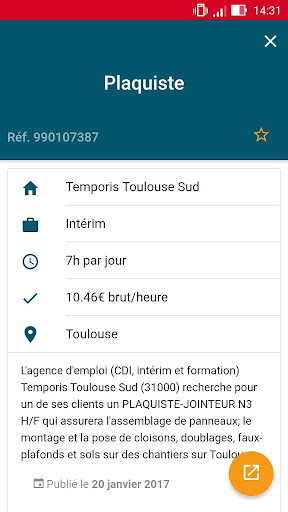 Temporis Emploi Screen 2