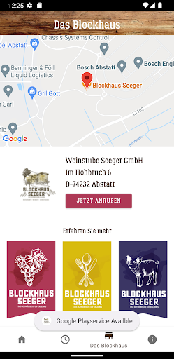 Blockhaus Seeger App Screen 2