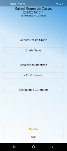 Android application Grade UERJ screenshort