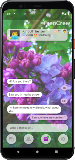 FrenCrew: make Friends, Chat Screen 2