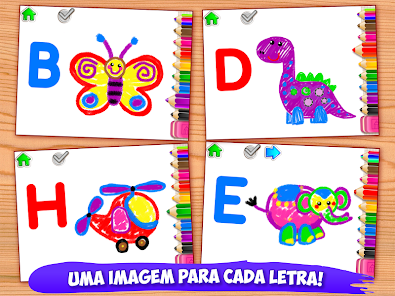 Infantis o jogo de pintar! Aprenda a desenhar bebe animais, ABC letras,  contagem numeros! Crianças jogos de meninas e meninos, bebes 2 3 4 5 6  anos! Educativos infantil desenhos para colorir!