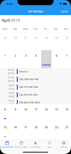 cbl Scheduler Screen 2