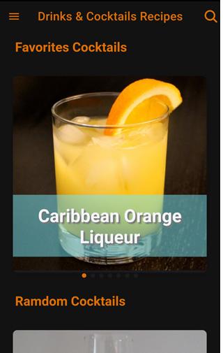 Android application Drinks & Cocktails Recipes screenshort