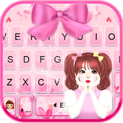 Pretty Bow Girl Keyboard Theme  Icon