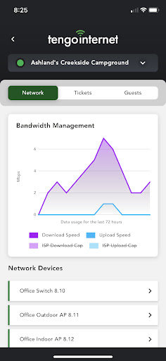 TengoInternet Network Manager Screen 3