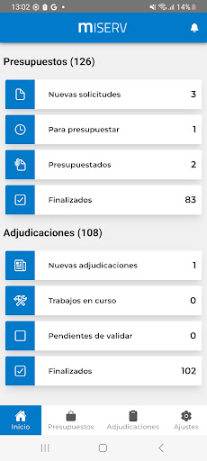 Android application MiServ Prof screenshort
