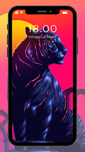 Android application Wallpaper Hewan Neon screenshort