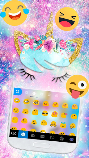 Galaxy Flower Unicorn Keyboard Screen 3