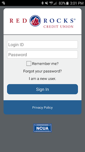 Android application Red Rocks Mobile Banking screenshort