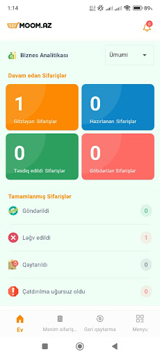 Android application Moom.az - Satıcılar Üçün screenshort