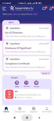 teamWork CGS Screen 3