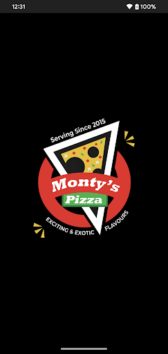 Android application Monty's Pizza screenshort