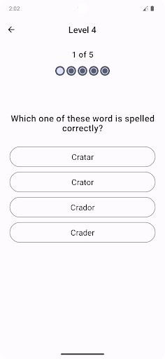 Spelling Test Screen 2