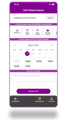 Android application SeansApp Estetik screenshort