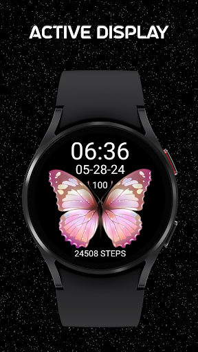 Cute Pink Butterfly Rose Gold Screen 3