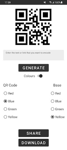 Android application QR Generator screenshort