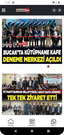 Android application GazeteBU screenshort