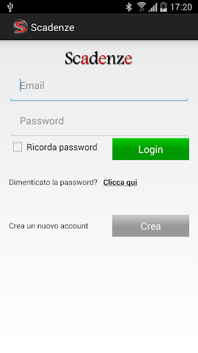Android application Scadenze screenshort