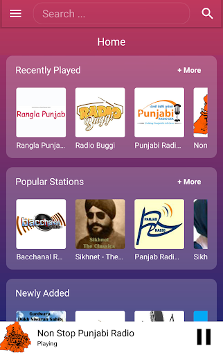 Android application A2Z Punjabi FM Radio screenshort