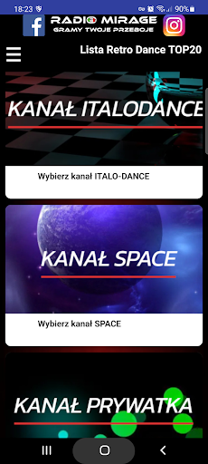 Android application Radio Mirage - Radio ONLINE screenshort