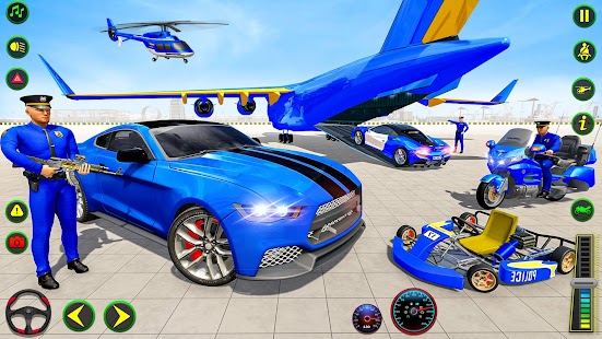 Police Plane Transporter Game Screenshot