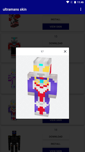 Ultraman Skin pack for MCPE