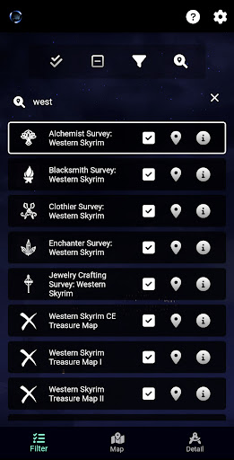 Android application ESO Surveyor screenshort
