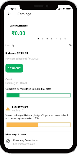 EllanTaxi - Driver Screen 2