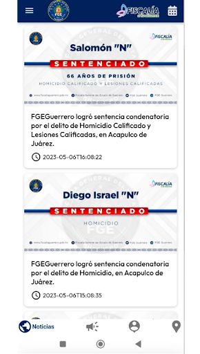 Android application FGE del Estado de Guerrero screenshort