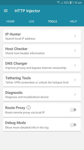 HTTP Injector (SSH/V2R/DNS)VPN Gallery 1