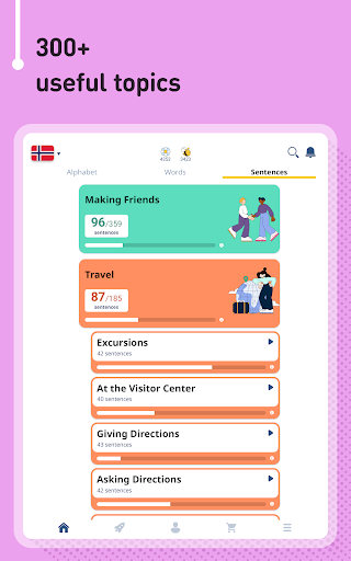 Screenshot of Learn Norwegian - 11,000 Words