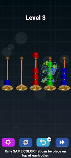 Hat Color & Puzzle Sort Game Screen 3