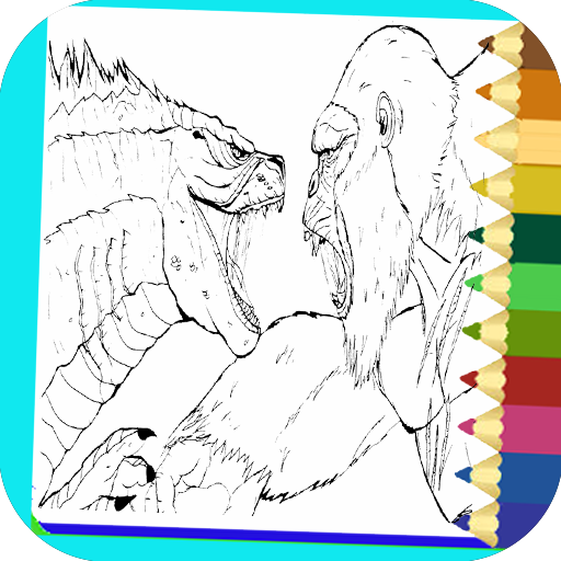 godzilla vs king kong coloring pages