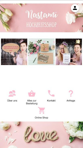 Android application Nastami Hochzeitsshop screenshort
