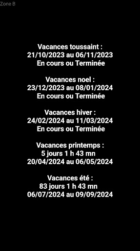 vacances scolaires
