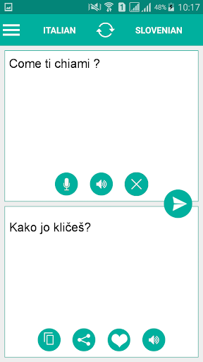 Slovenian Italian Translator Screen 2