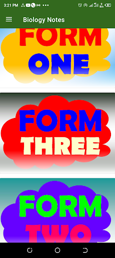 Android application Biology Form One to Four screenshort