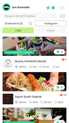 Android application GastroNinja screenshort