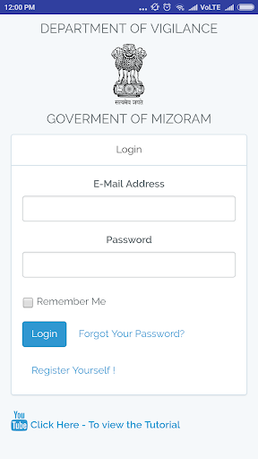 Android application Mizoram Property Returns screenshort