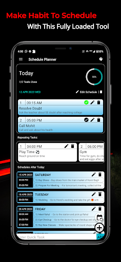 Android application Schedule Planner - To Do List screenshort