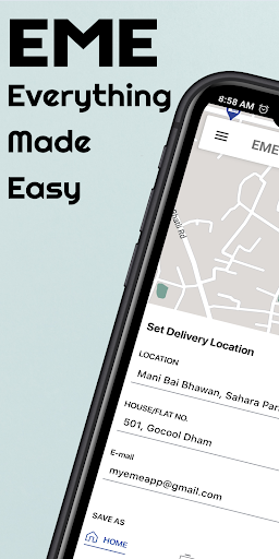 Android application EME : Water Delivery App screenshort