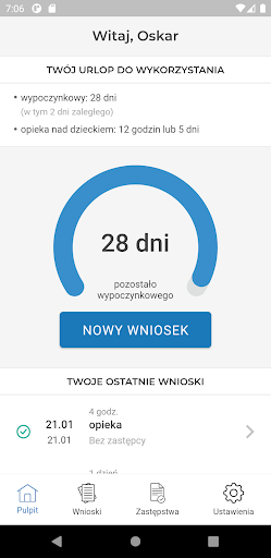jestUrlop.pl Screen 2