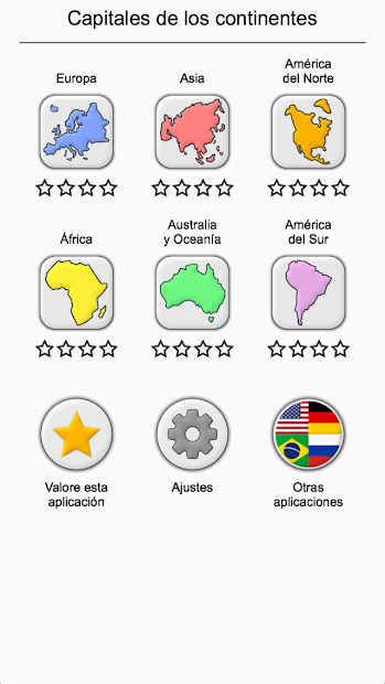 Screenshot 18 Capitales de todos los continentes del mundo: Quiz android
