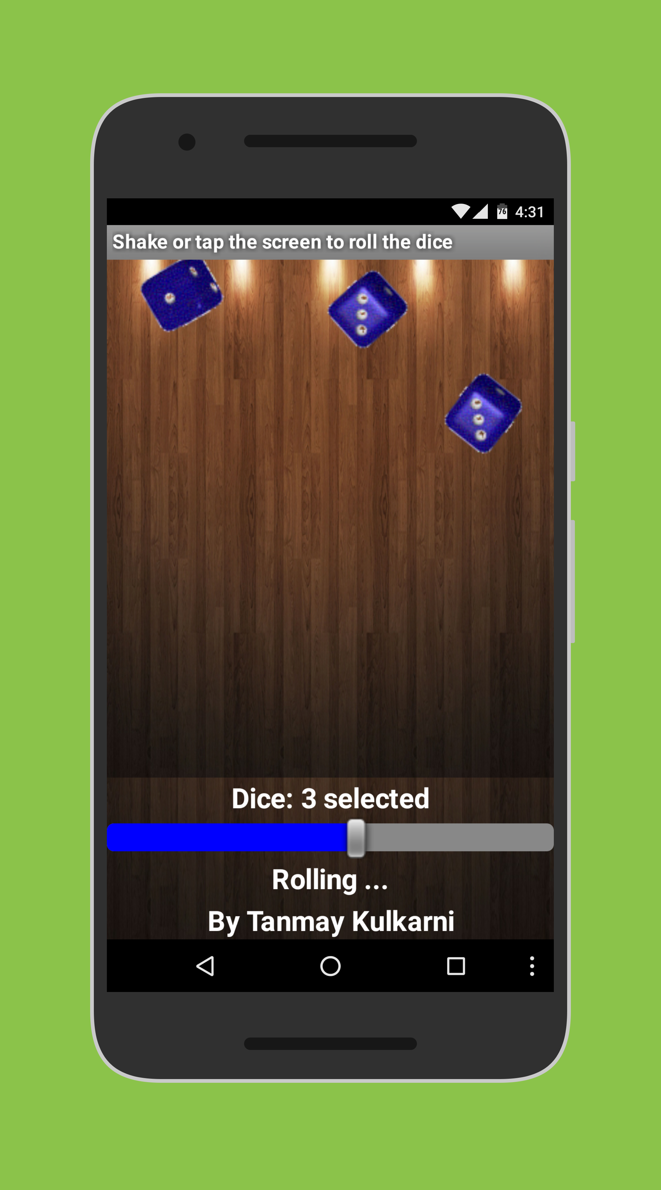 Android application Roll The Dice screenshort