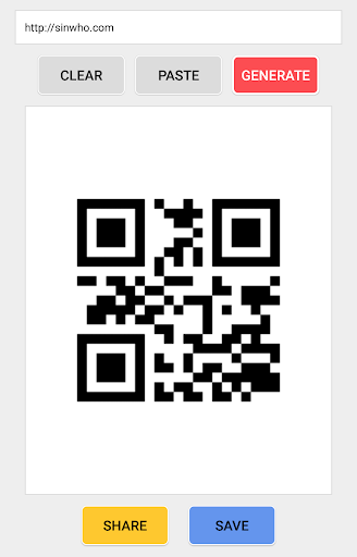 QR Code Generator, Reader Screen 3