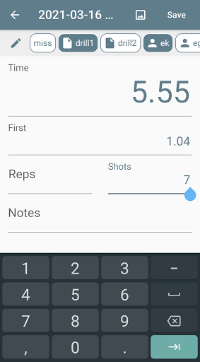 PractiScore Log Screen 2
