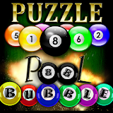 Pool 8 ball bubble puzzle icon