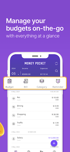 MoneyPocket Expense & Budget Screen 2
