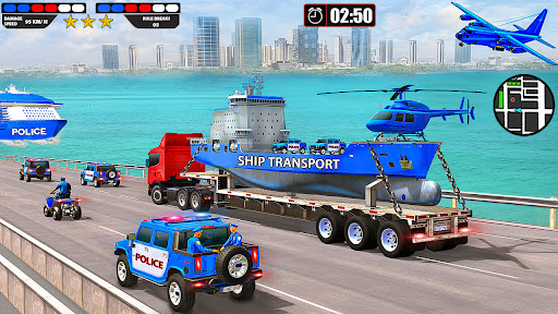 US Police Car Transport Truck screenshots 1
