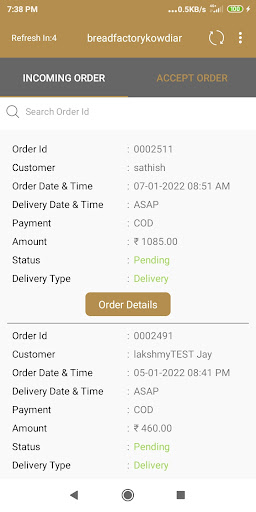 Android application MyAzad Vendor screenshort